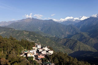 Kanchendzonga mountain peak (the third largest mountain peak in the world)